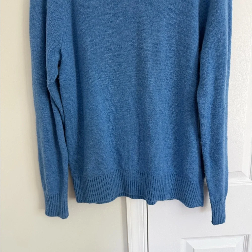 J. Crew Men’s Crewneck Sweater in Super-Soft Lambswool Blend Neptune Blue Medium